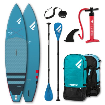 Fanatic SUP Ray Air Set mit Paddel blau/rot